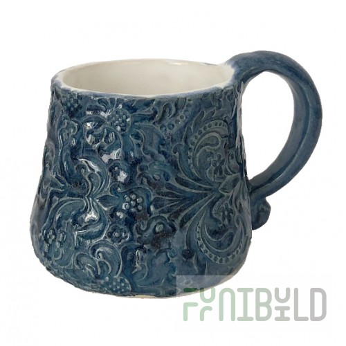 Mug, blue painting