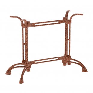 Valencia double table base, bronze
