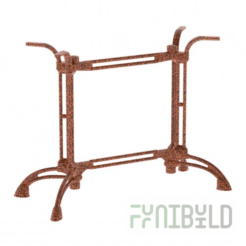 Valencia double table base, bronze