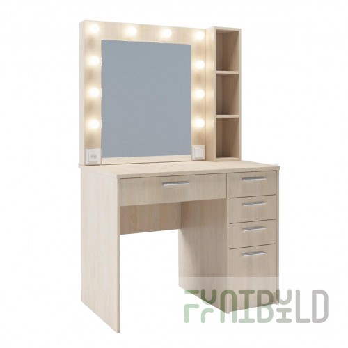 Dressing table with mirror Abba, beech