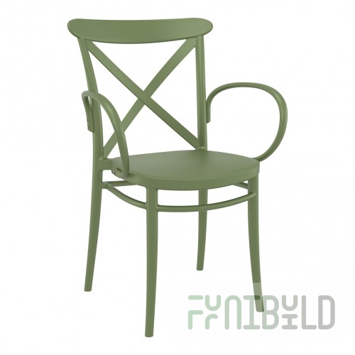 Plastic chair Cross XL, olive