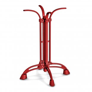 Cast iron table base Marco, red