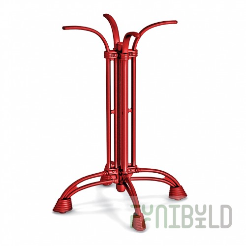 Cast iron table base Marco, red