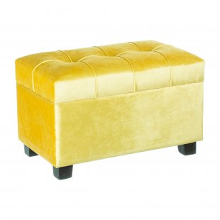 Pouf with storage compartment Sim yellow