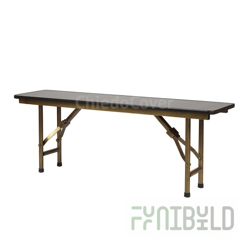 Bench "Leader 8", wenge, bronze frame