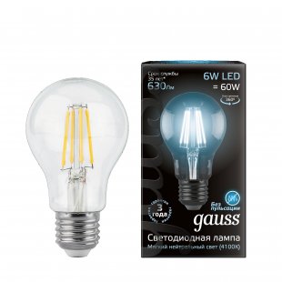 Lamp (LED) LED Gauss 6W 4100K Filament