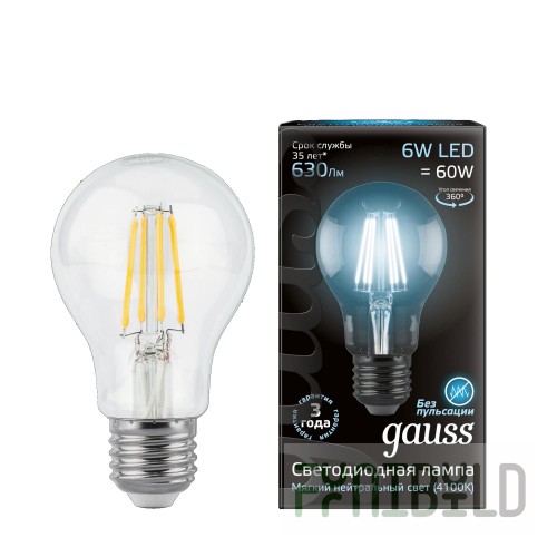 Lamp (LED) LED Gauss 6W 4100K Filament