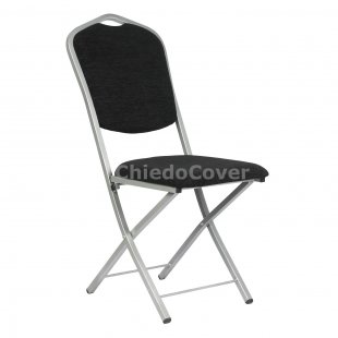 Chair Hit 20mm, folding, silver, black
