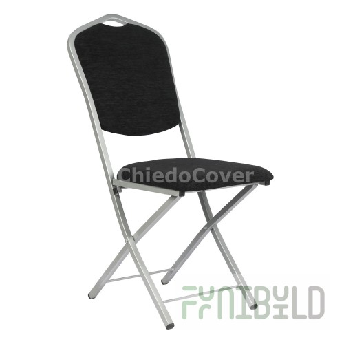 Chair Hit 20mm, folding, silver, black