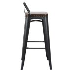 Tolix Soft Bar Stool Black Matte