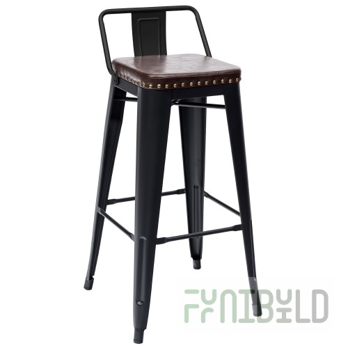 Tolix Soft Bar Stool Black Matte