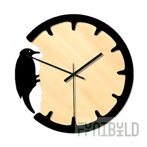 Wall clock Crow