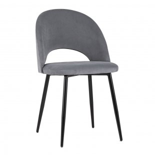 Chair Sophie velour, grey