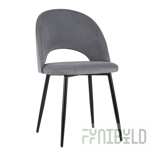 Chair Sophie velour, grey