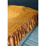 Satin bedspread with skirt