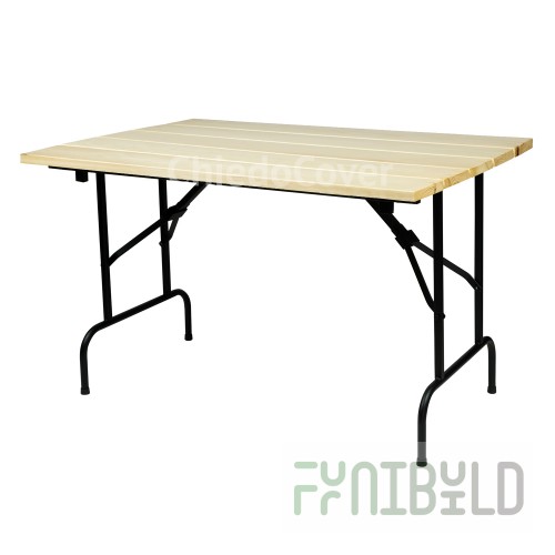 Table Leader 1, outdoor, made of slats, light