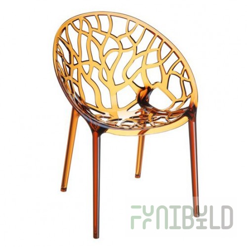 Chair Crystal Yellow, plastic