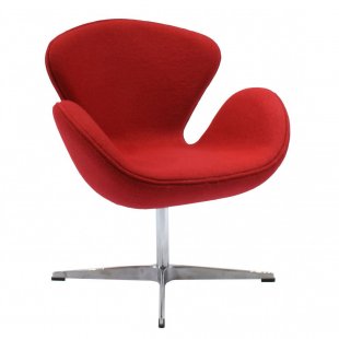 Swan Chair Red Cashmere