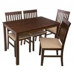Dining set Luar cream espresso
