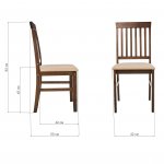 Dining set Luar cream espresso