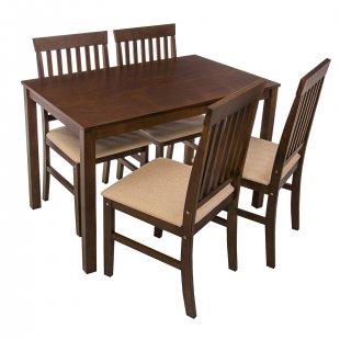 Dining set Luar cream espresso