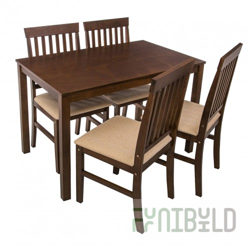 Dining set Luar cream espresso