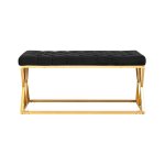 Bench Insignia, velveteen black, gold