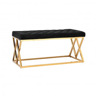 Bench Insignia, velveteen black, gold