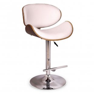 Buckner Bar Stool White Adjustable