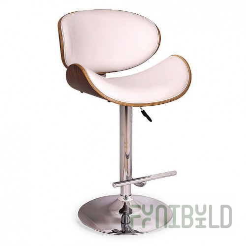 Buckner Bar Stool White Adjustable