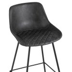 TEXAS semi-bar stool eco-leather gray