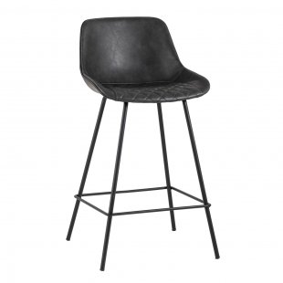 TEXAS semi-bar stool eco-leather gray