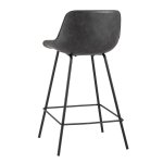 TEXAS semi-bar stool eco-leather gray