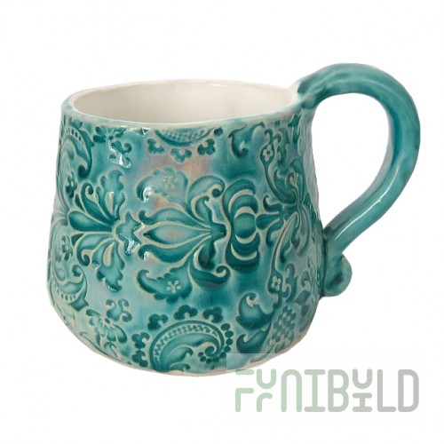 Mug, blue painting