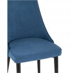 Chair Largo velour matte dark blue
