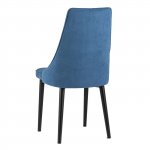Chair Largo velour matte dark blue