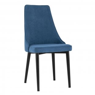 Chair Largo velour matte dark blue