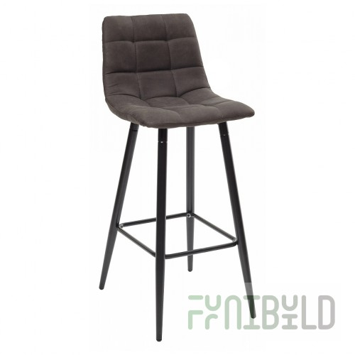 Spice Bar Stool Dark Gray Microfiber