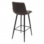 Spice Bar Stool Dark Gray Microfiber