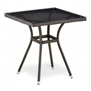 Wicker table Rouen, brown