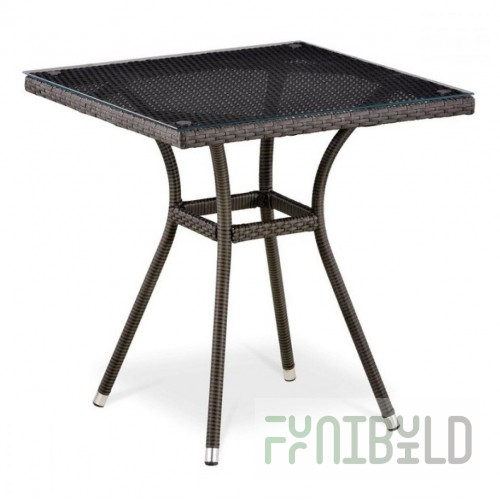 Wicker table Rouen, brown