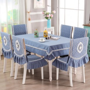 Tablecloth and chair covers with backrest, soft