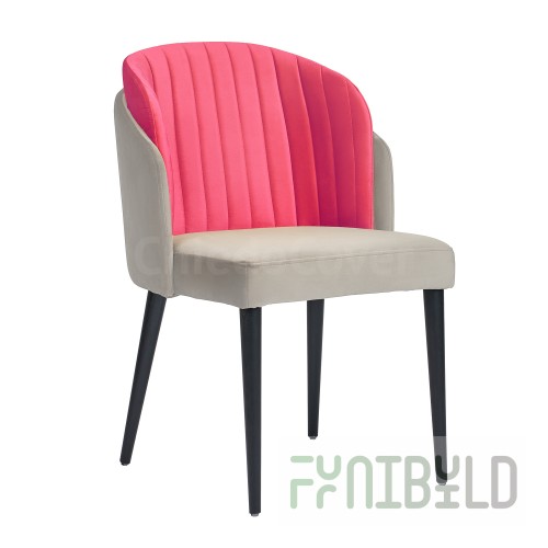 Half-chair Lily, gray-pink