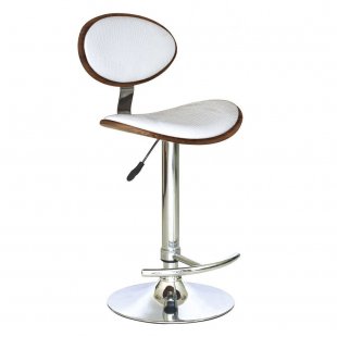 Bar stool Weiden white/walnut