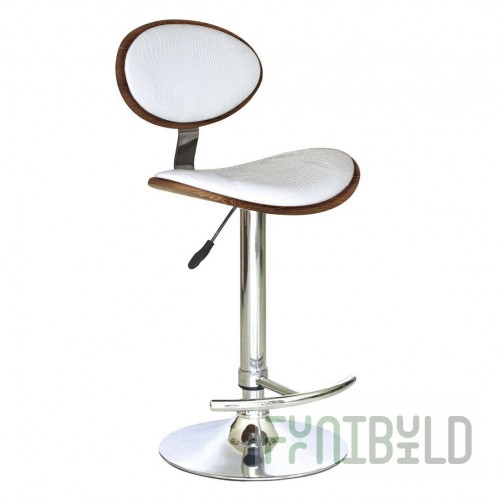 Bar stool Weiden white/walnut
