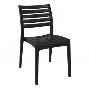 Plastic chair Ares, black