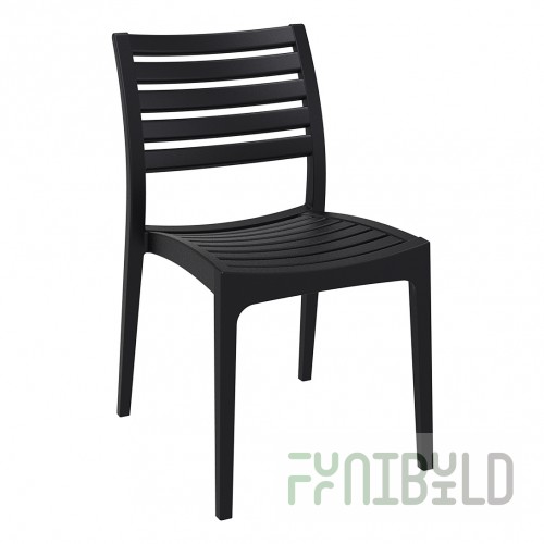 Plastic chair Ares, black