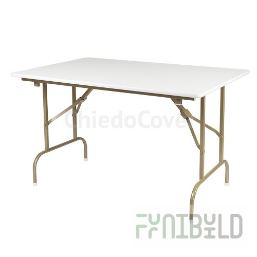 Table Leader 1, white, frame - champagne