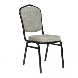 Chair Hit 20mm - antique silver, grey velour