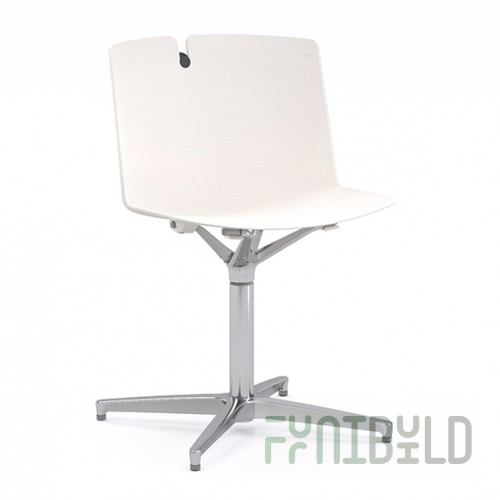 Mork Kit plastic chair on a metal base